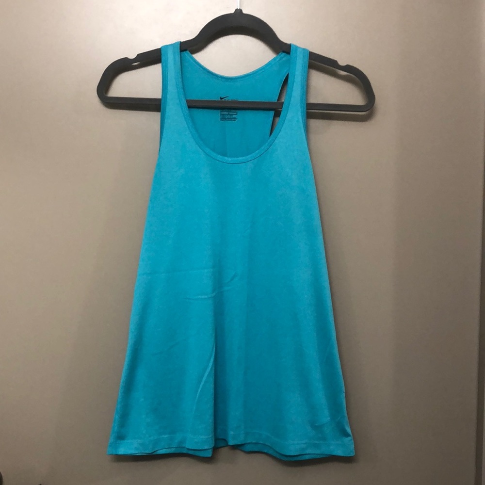 Turquoise Nike Dri-Fit tank top